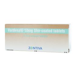 Eske med 4 Vardenafil (Zentiva) 10 mg tabletter
