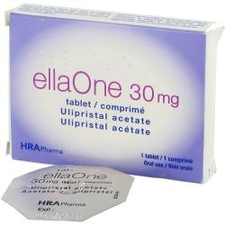 ellaOne 30 mg boks med 1 tablett i blisterpakke