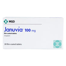 Januvia 100 mg 28 tabletter forpakning forside