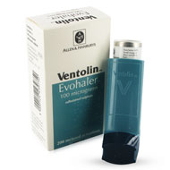Ventoline 100 mcg 200 doser forpakning forside innhold innhalator forside