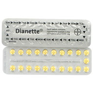 Bayer diane 2 blister tabletter beskrivelse forside bakside