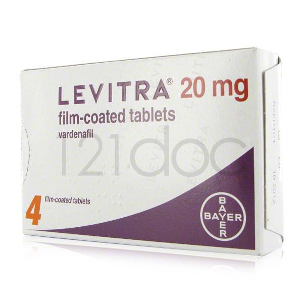 Levitra Packung und Tabletten