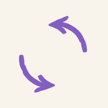 Two identical arrows forming a circle