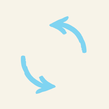 Two identical arrows forming a circle
