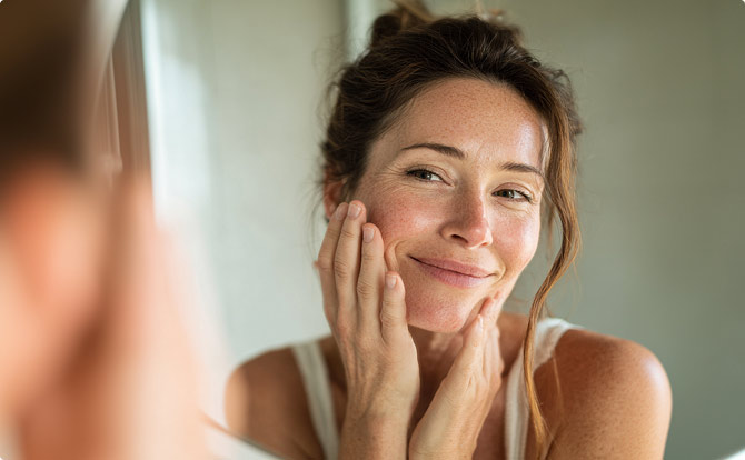 Femme tenant une gélule